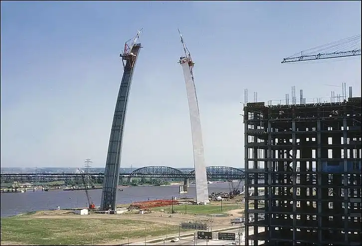 St. Louis Gateway Arch under construction